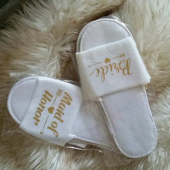 Bride and Maid of Honor slip ons - Picture 2 of 3